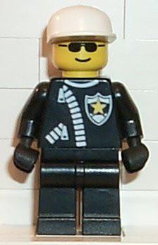 LEGO Minifigure-Police - Zipper with Sheriff Star, White Cap-Town / Classic Town / Police-COP006-Creative Brick Builders
